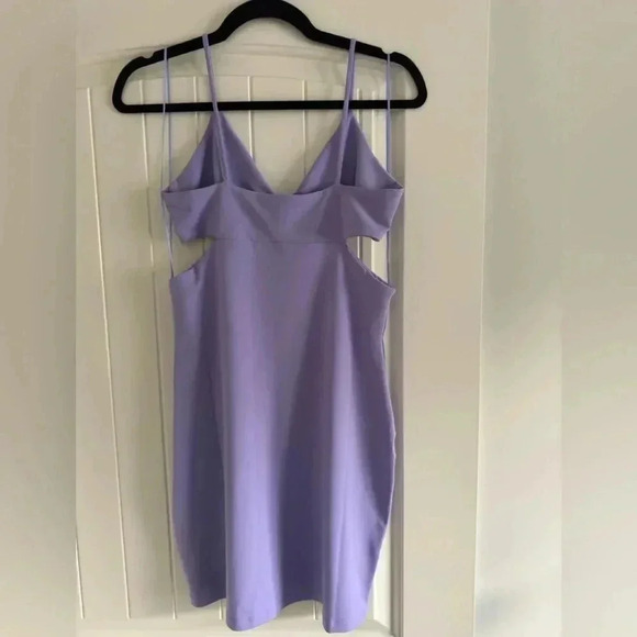 NWT Susana Monaco Cutout Side String Thin Strap Mini Dress Provence Purple, L - Picture 11 of 12